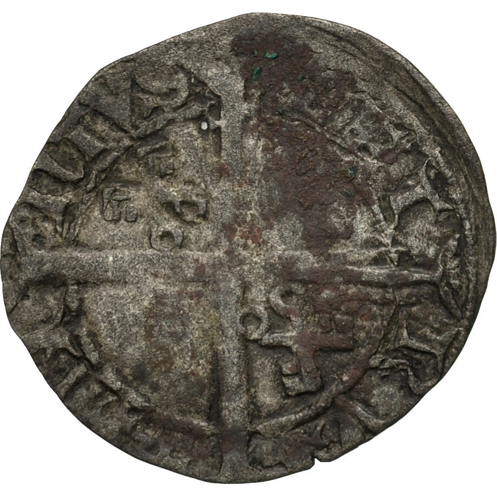 Coin, France, Comtat-Venaissin, Nicolas V, Denarius, VF(20-25), Silver