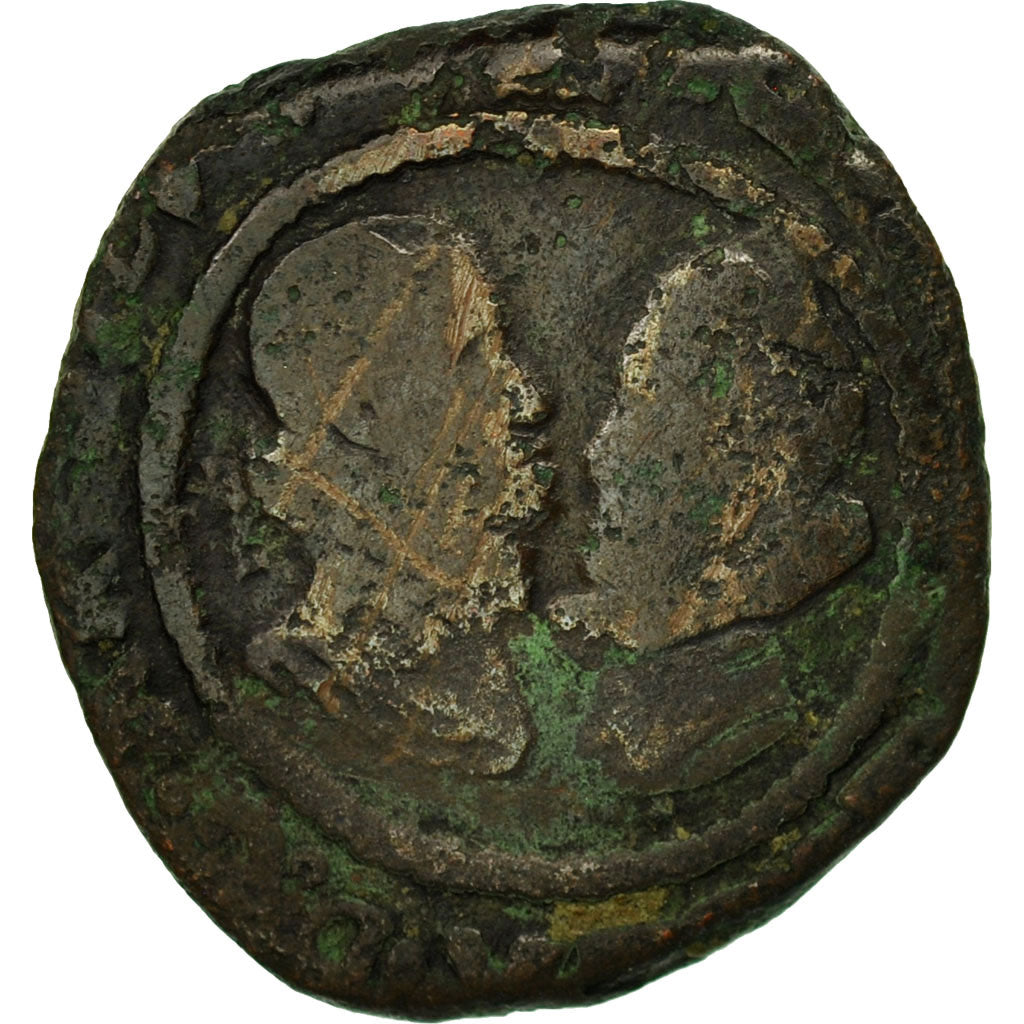 Coin, France, Franche-Comté, Albert & Isabella, Double Denier, 1611, Dole