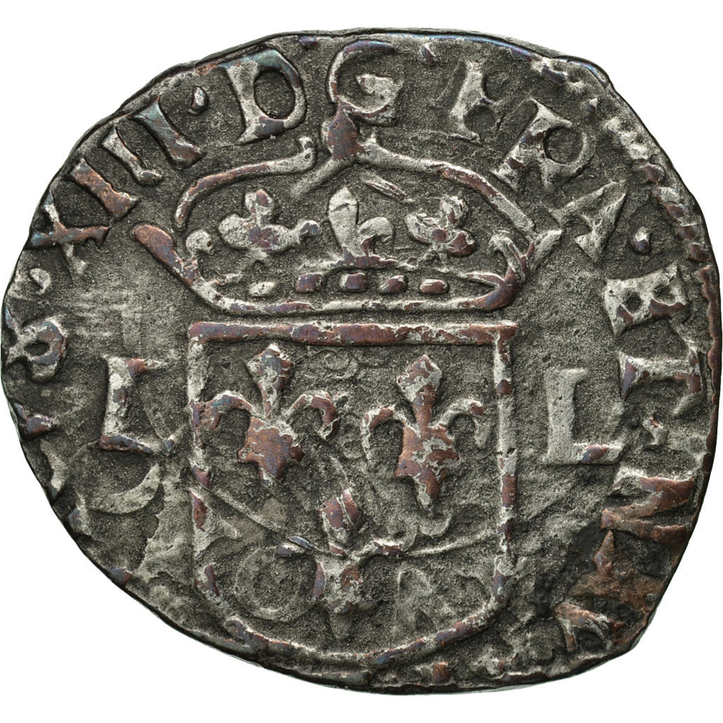 Munten, Frankrijk, Louis XIII, Faux douzain Huguenot, ZF, Billon