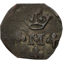 Coin, France, Marie de Montpensier, Liard, Trévoux, VF(20-25), Billon