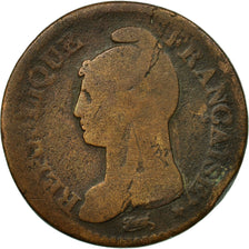 Munten, Frankrijk, Dupré, Decime, An 8/5 (1799-1800), Metz, ZG+, Bronze
