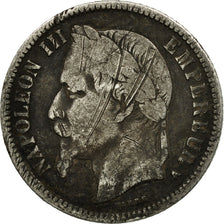 Coin, France, Napoleon III, Franc, 1867, Paris, VF(20-25), Silver, KM:806.1