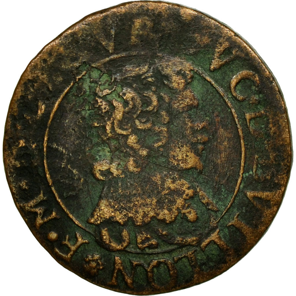 Coin, France, Ardennes, Fréd-Maurice de La Tour, Double Tournois, 1635, Sedan