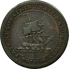 Coin, Great Britain, Patent Sheathing Nail Manufactory, Farthing Token, 1811