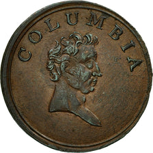 Coin, Great Britain, Columbia, Farthing Token, 1820-30, AU(50-53), Copper