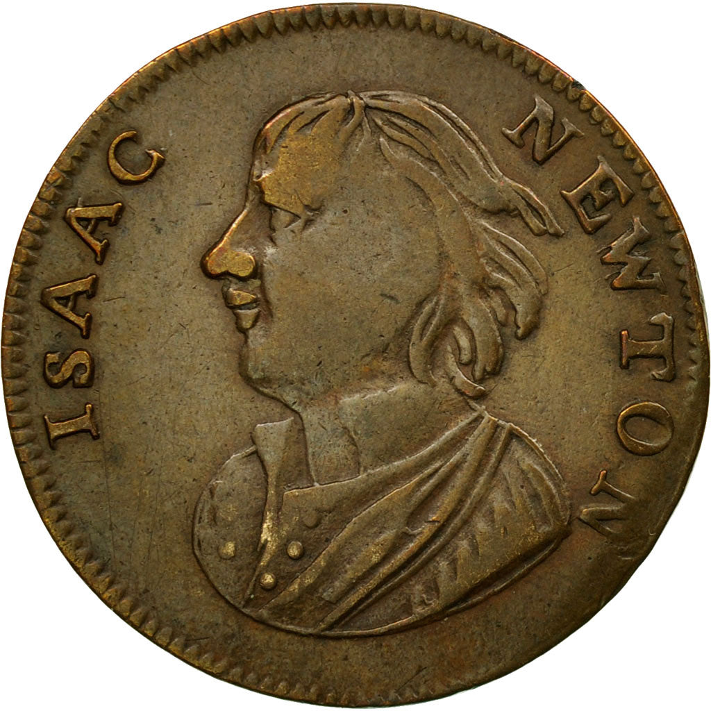 Coin, Great Britain, Isaac Newton, Farthing Token, 1793, EF(40-45), Copper