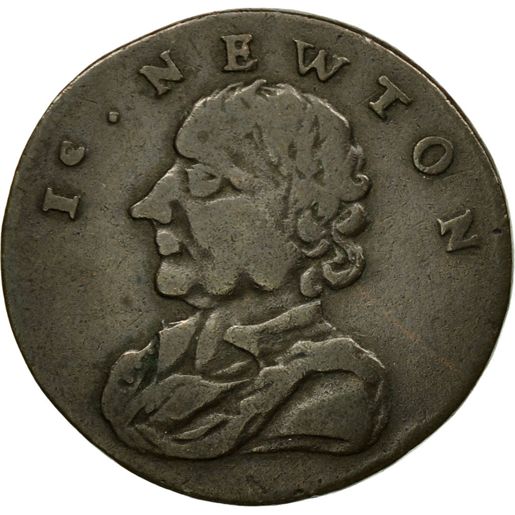 Coin, Great Britain, Isaac Newton, Farthing Token, 1793, VF(30-35), Copper