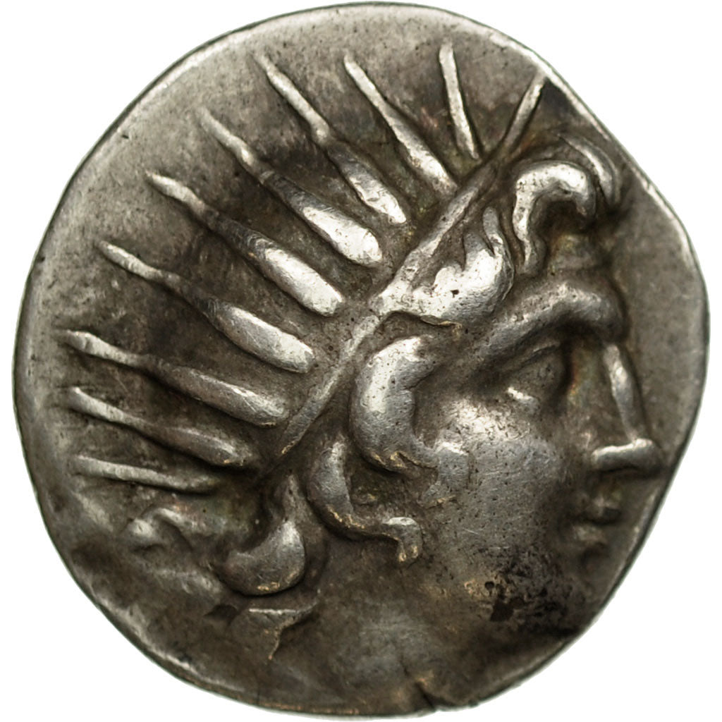 Coin, Islands of Caria, Rhodes, Drachm, EF(40-45), Silver, HGC:6-1458