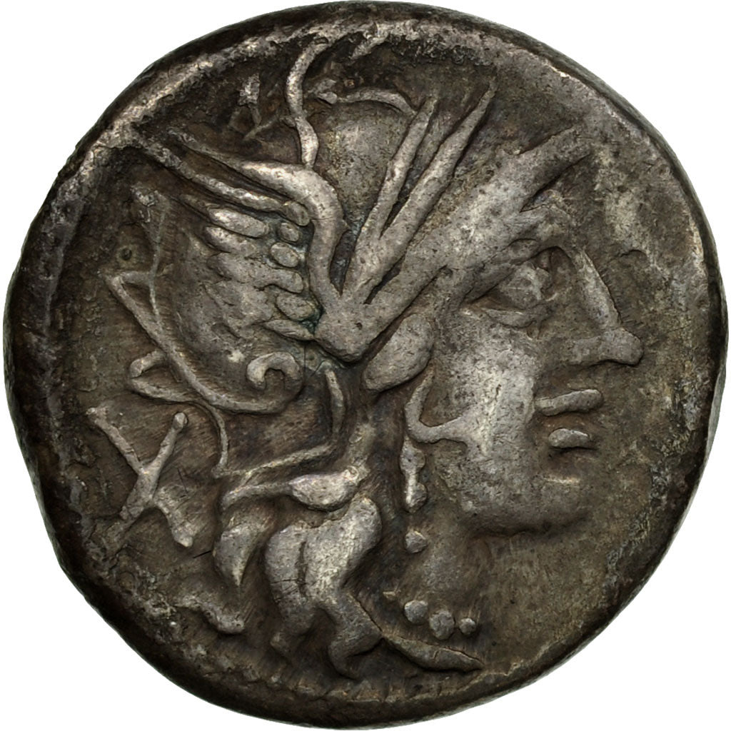 Coin, Plutia, Denarius, Rome, VF(30-35), Silver, Crawford:278/1