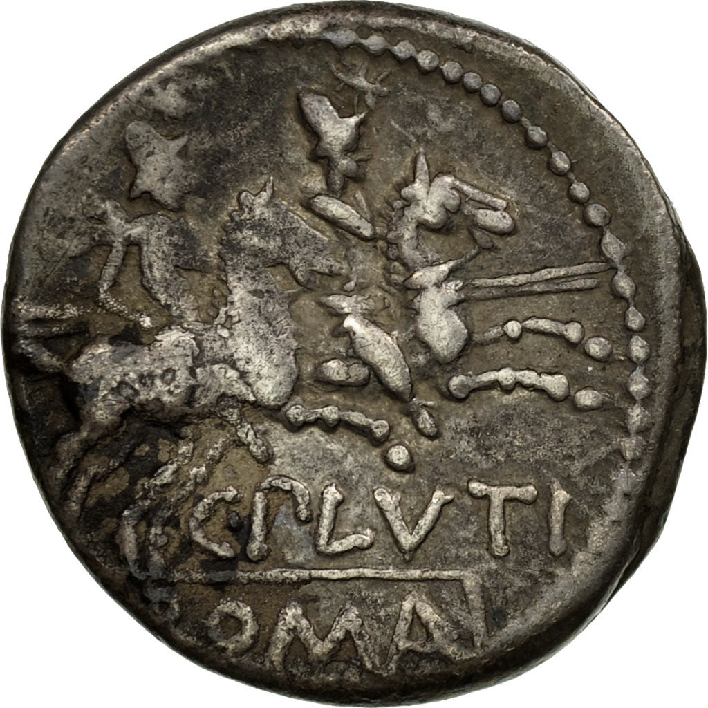 Coin, Plutia, Denarius, Rome, VF(30-35), Silver, Crawford:278/1