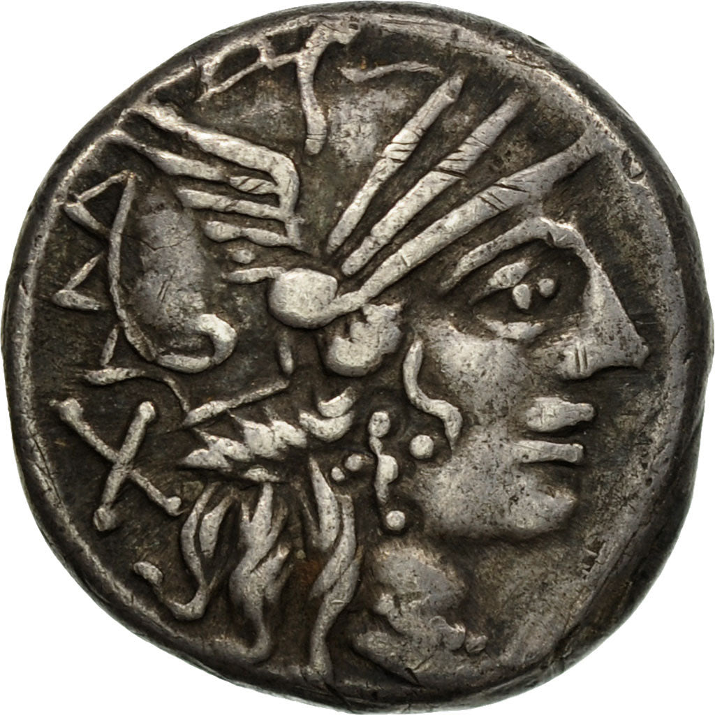 Coin, Plutia, Denarius, Rome, EF(40-45), Silver, Crawford:278/1