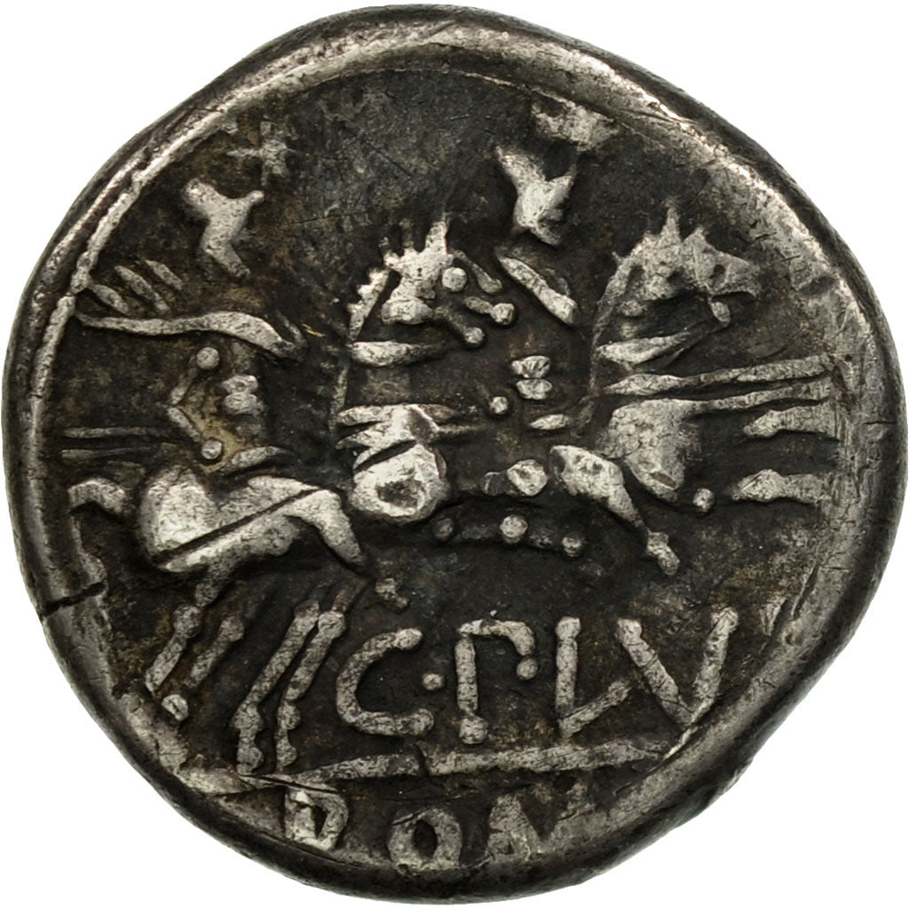 Coin, Plutia, Denarius, Rome, EF(40-45), Silver, Crawford:278/1