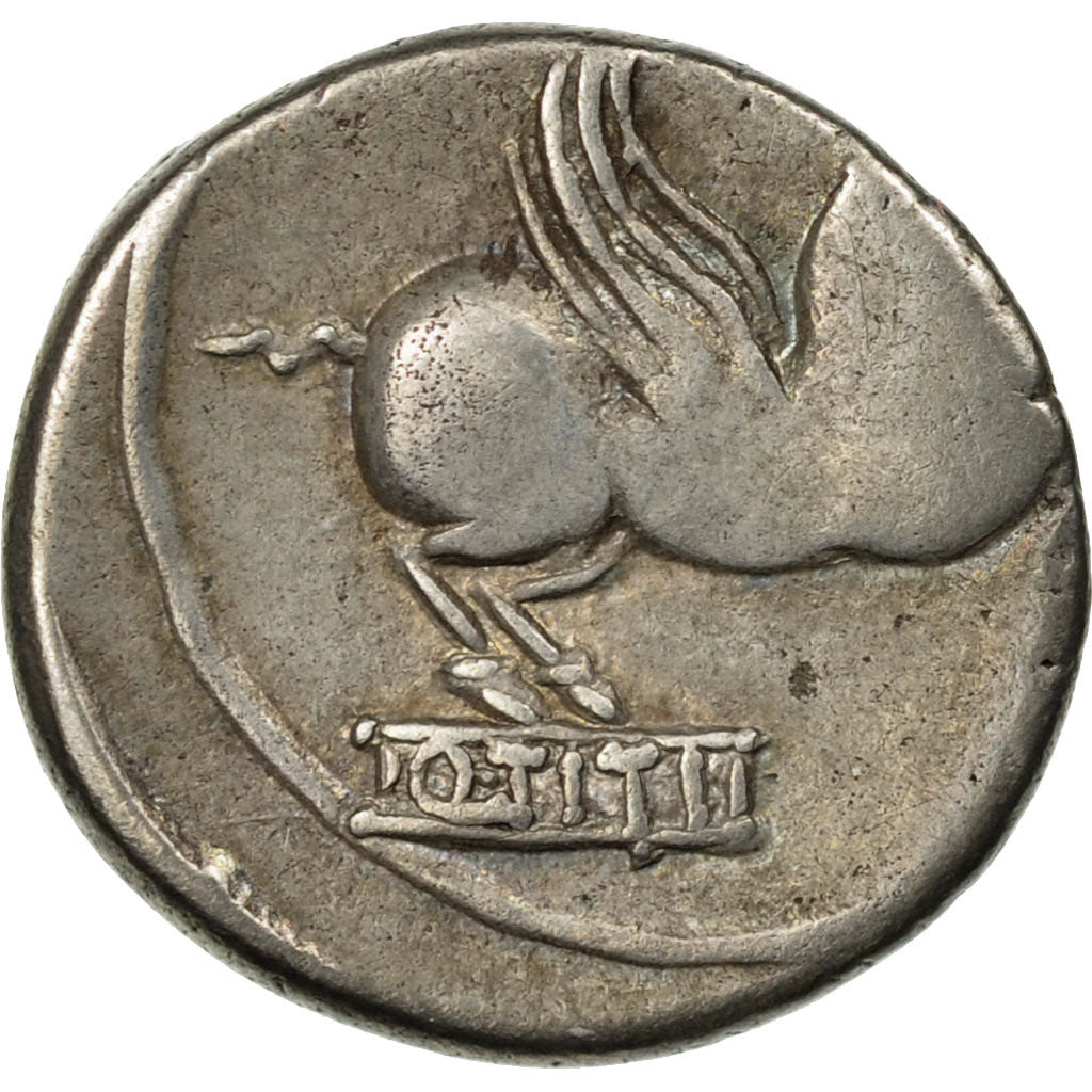 Coin, Titia, Denarius, Rome, EF(40-45), Silver, Crawford:341/2