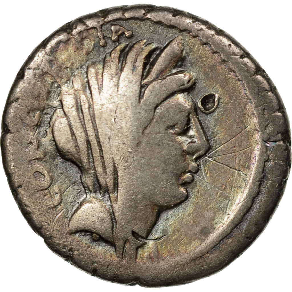 Coin, Mussidia, Denarius, Rome, VF(20-25), Silver, Crawford:494/42a