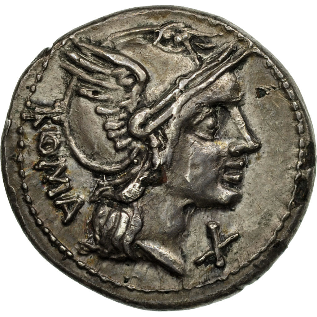 Coin, Flaminia, Denarius, Rome, Fourrée, AU(55-58), Silver, Crawford:302/1