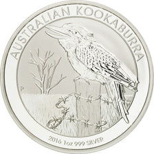 Coin, Australia, Australian Kookaburra, Dollar, 2016, MS(65-70), Silver