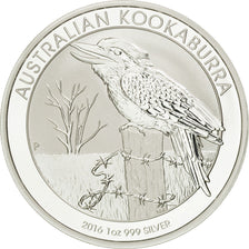 Coin, Australia, Australian Kookaburra, Dollar, 2016, MS(65-70), Silver