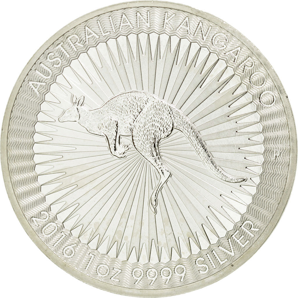 Coin, Australia, Australian Kangaroo, Dollar, 2016, MS(65-70), Silver