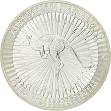 Coin, Australia, Australian Kangaroo, Dollar, 2016, MS(65-70), Silver