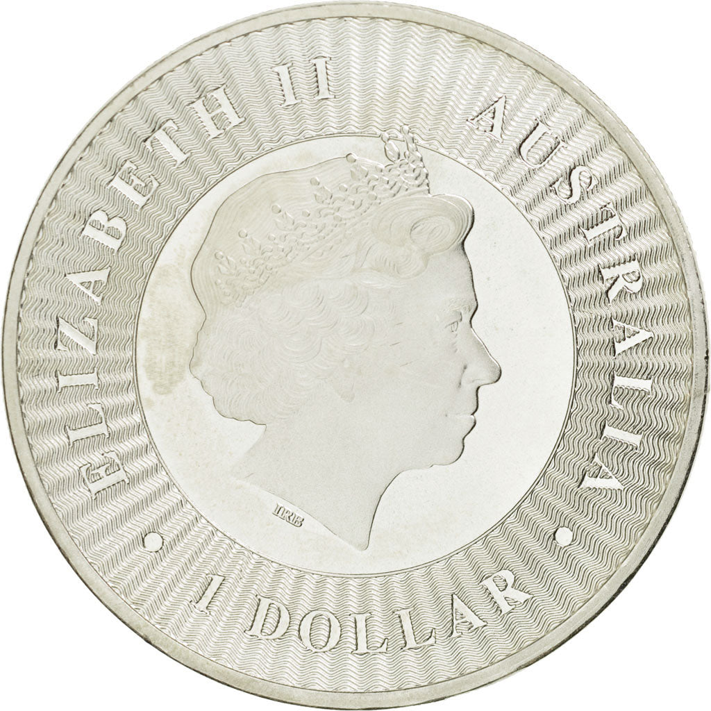 Coin, Australia, Australian Kangaroo, Dollar, 2016, MS(65-70), Silver