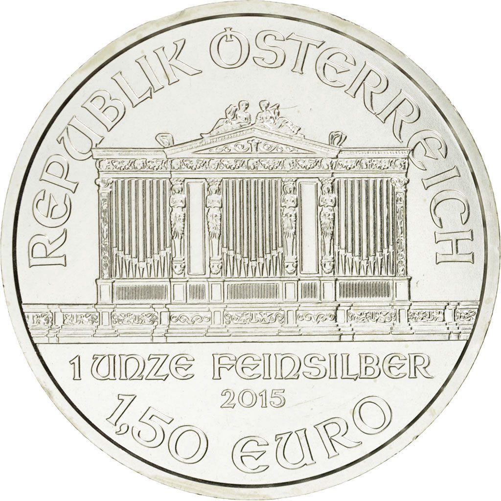 Coin, Austria, Philharmonic Orchestra, 1,5 Euro, 2015, MS(63), Silver