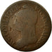 Coin, France, 5 Centimes, Incuse strike, F(12-15), Bronze, Gadoury:126