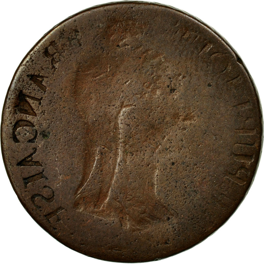 Coin, France, 5 Centimes, Incuse strike, F(12-15), Bronze, Gadoury:126