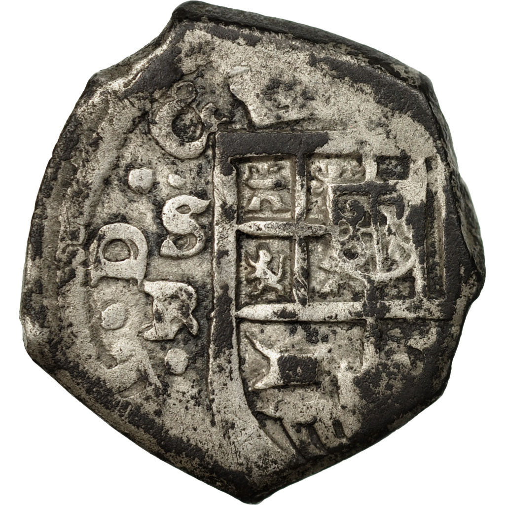 Coin, Spain, Philip IV, 2 Reales, Seville, Rare, EF(40-45), Silver