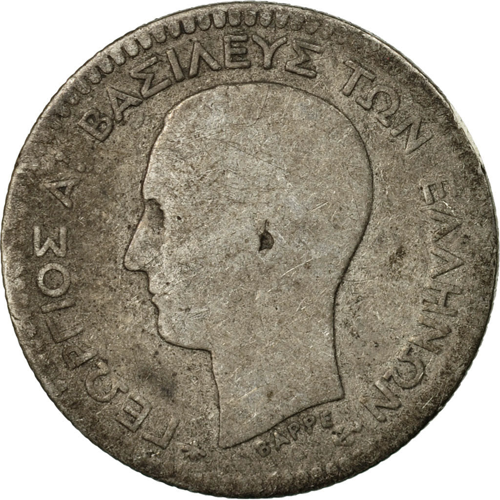 Coin, Greece, George I, 50 Lepta, 1874, Athens, VG(8-10), Silver, KM:37