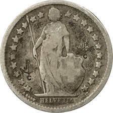 Münze, Schweiz, 1/2 Franc, 1881, Bern, Countermark, S, Silber, KM:23
