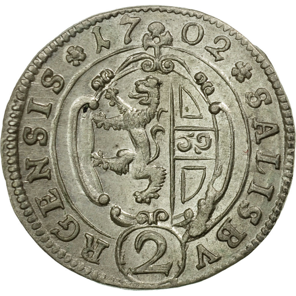 Munten, OOSTENRIJKSE STATEN, SALZBURG, Johann Ernst, 2 Kreuzer, 1/2