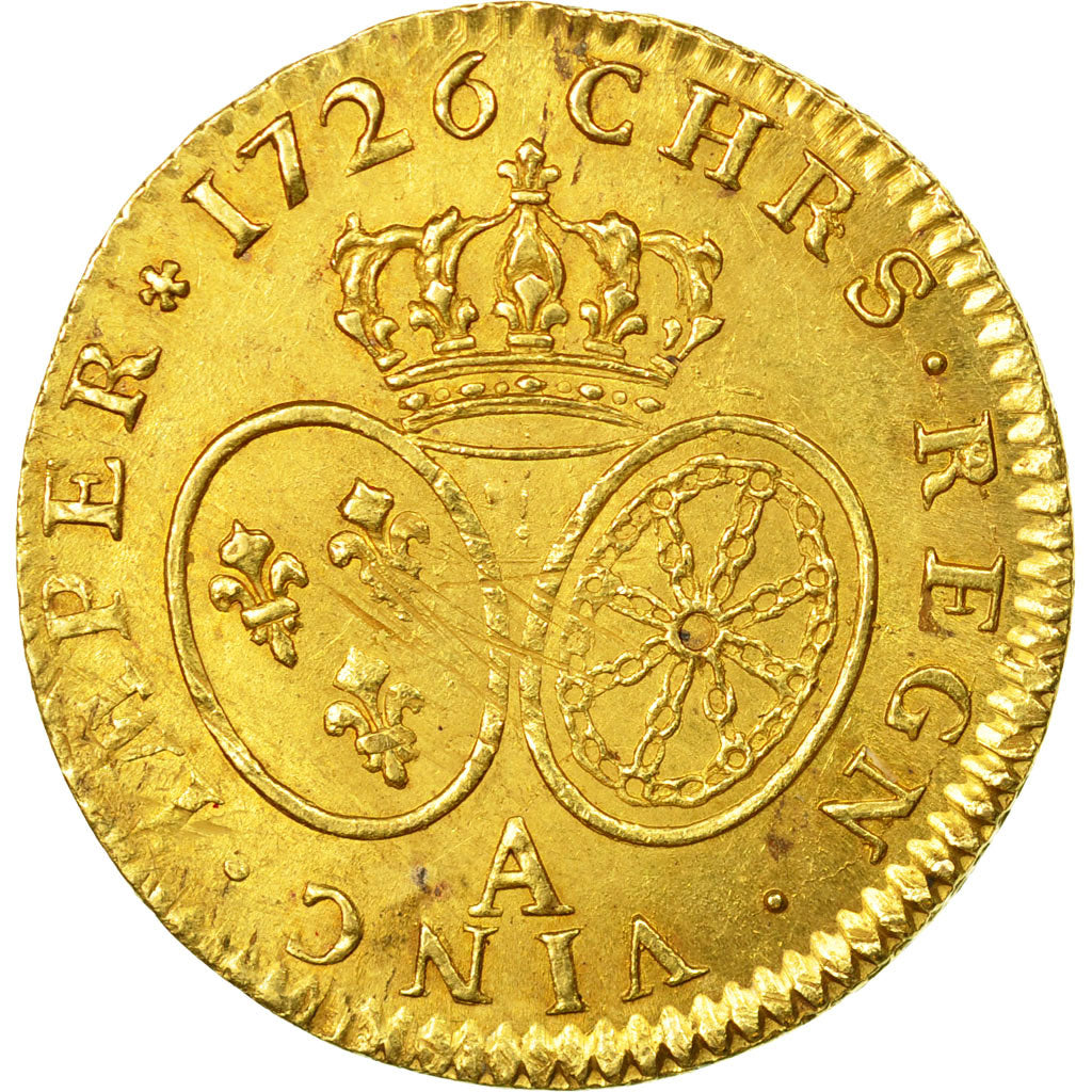 Munten, Frankrijk, Louis XV, Louis d'or aux lunettes, 1726, Paris, ZF+, Goud