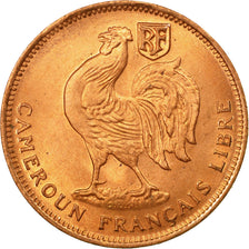 Coin, Cameroon, 50 Centimes, 1943, Pretoria, MS(65-70), Bronze, KM:6