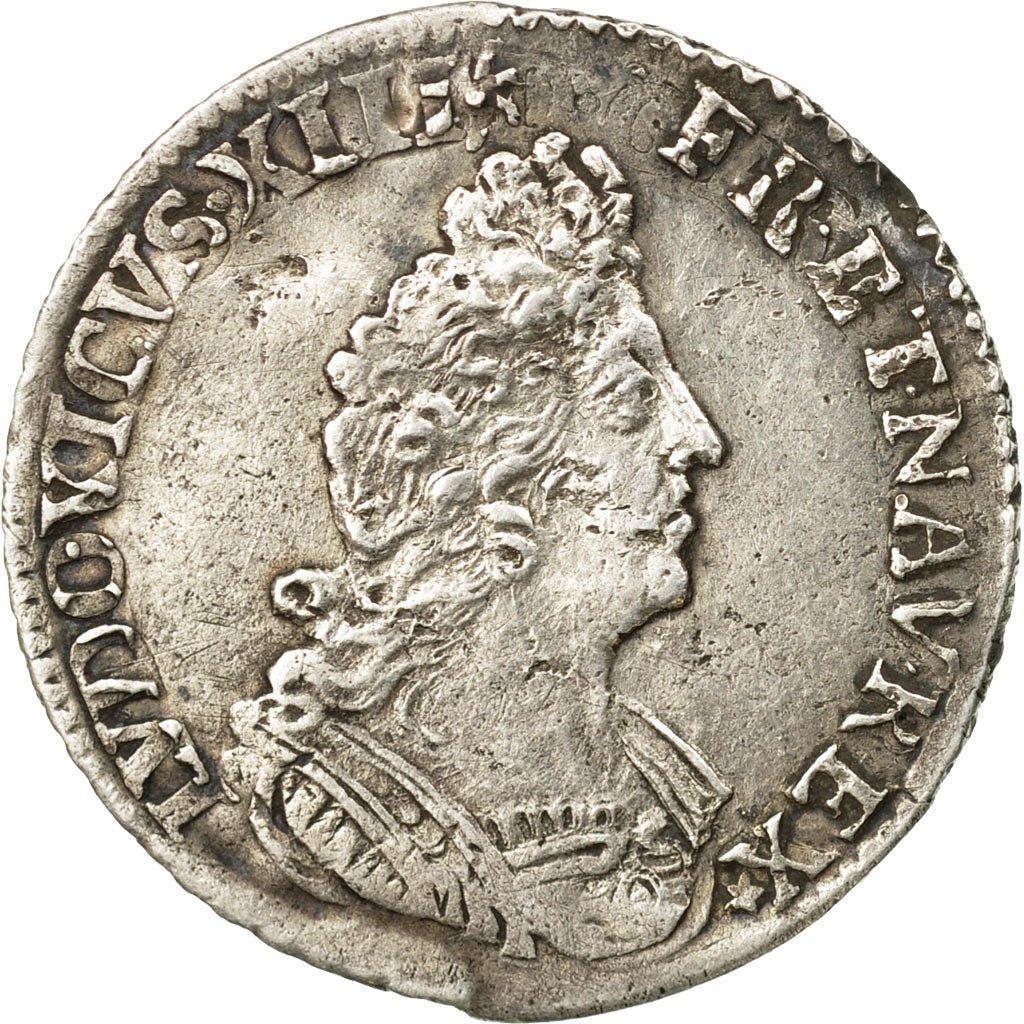 Munten, Frankrijk, Louis XIV, 1/12 Écu aux palmes, Uncertain date, Rouen, ZF