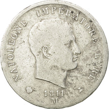 Moneda, Estados italianos, KINGDOM OF NAPOLEON, Napoleon I, 5 Lire, 1811, Milan