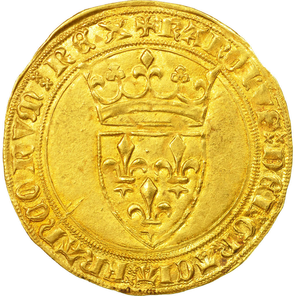 Moneta, Francia, Charles VI, Ecu d'or, SPL-, Oro, Duplessy:369