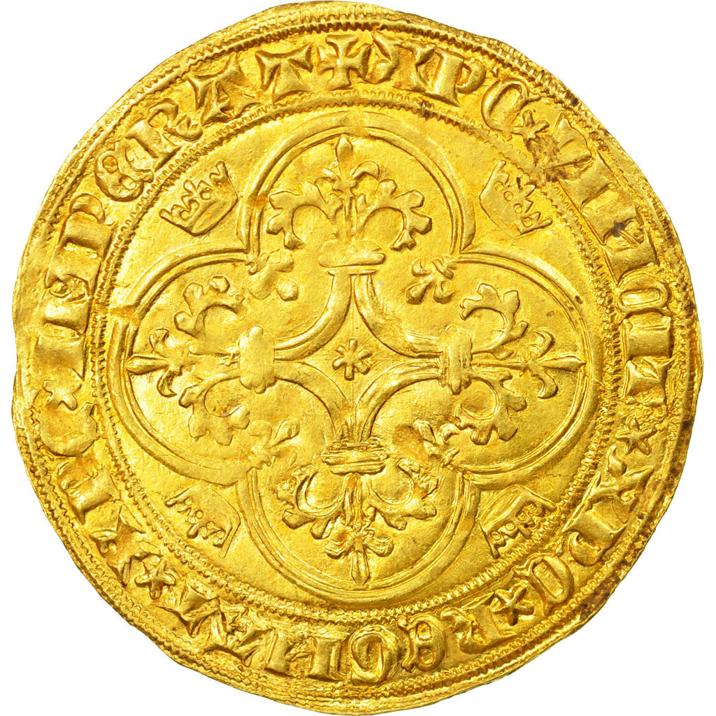 Moneta, Francia, Charles VI, Ecu d'or, SPL-, Oro, Duplessy:369