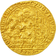 Coin, France, Flanders, Louis II de Mâle, Chaise d'or, EF(40-45), Gold