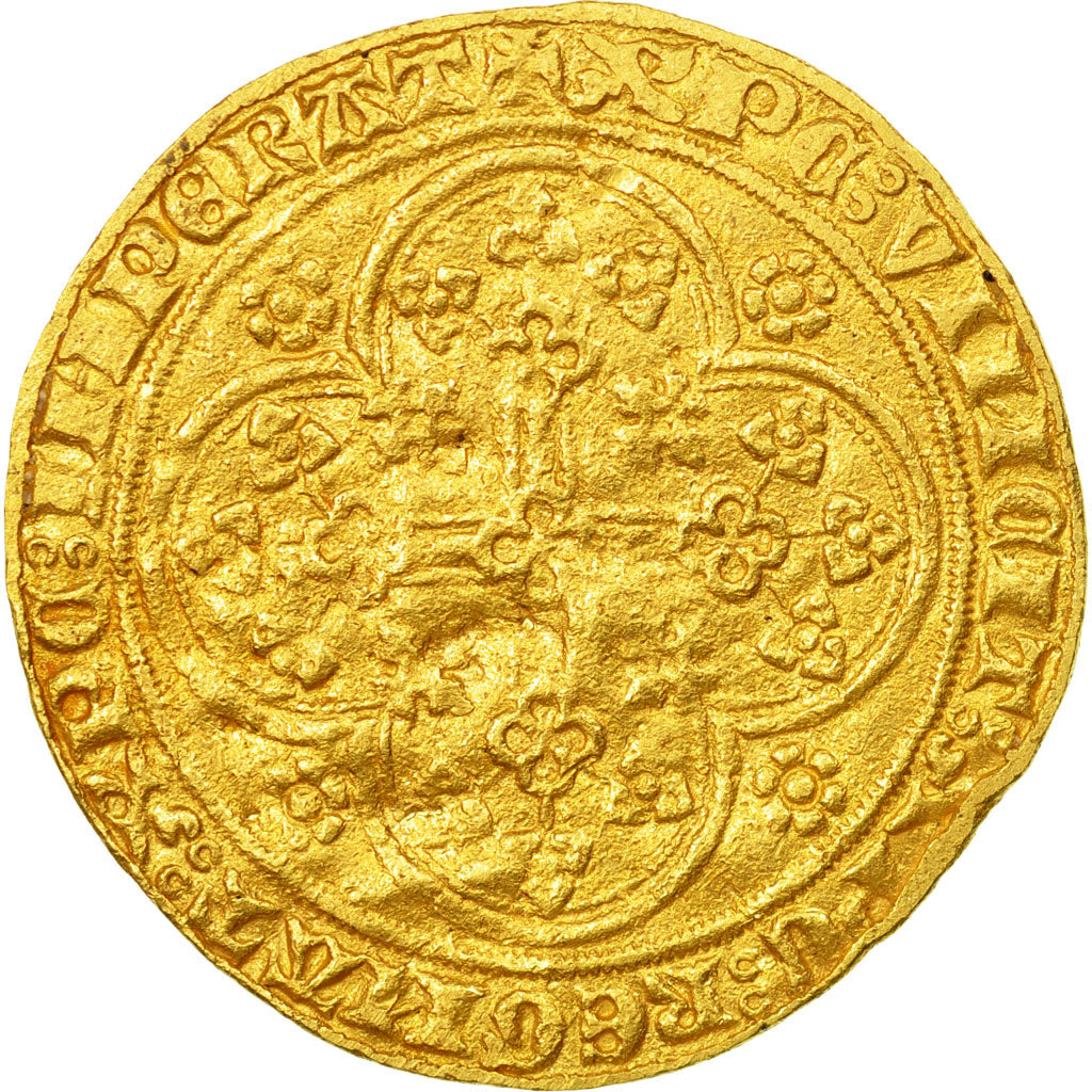Coin, France, Flanders, Louis II de Mâle, Chaise d'or, EF(40-45), Gold