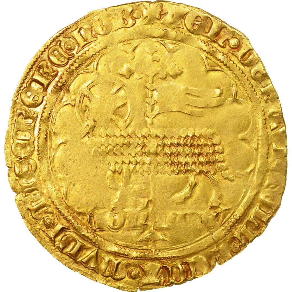 Coin, Belgium, BRABANT, Jeanne & Wenceslas, Mouton d'or, Vilvorde, VF(30-35)