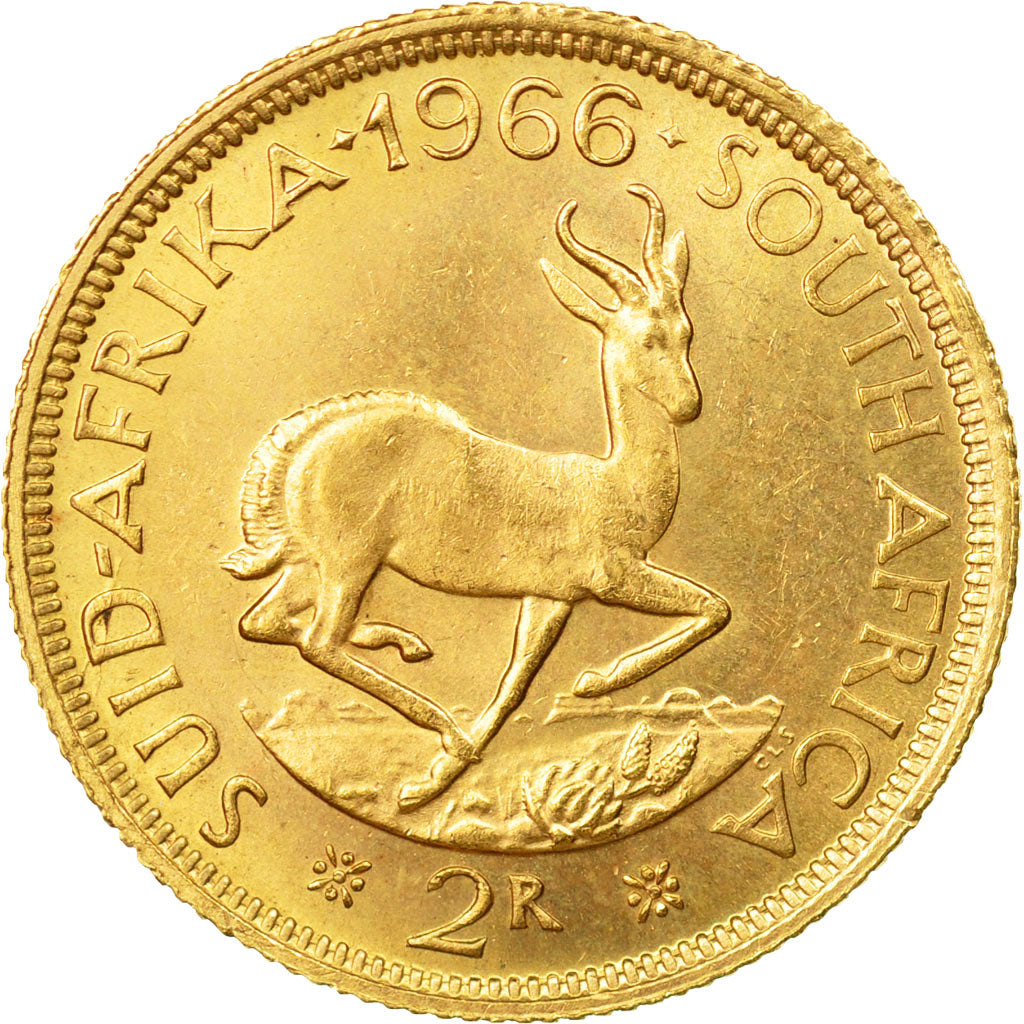 Coin, South Africa, 2 Rand, 1966, MS(63), Gold, KM:64