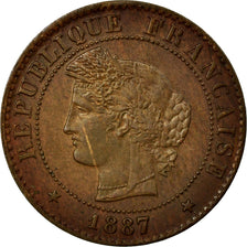 Coin, France, Cérès, Centime, 1887, Paris, MS(60-62), Bronze, KM:826.1