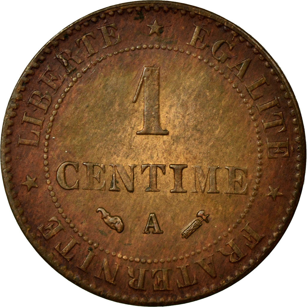 Coin, France, Cérès, Centime, 1887, Paris, MS(60-62), Bronze, KM:826.1