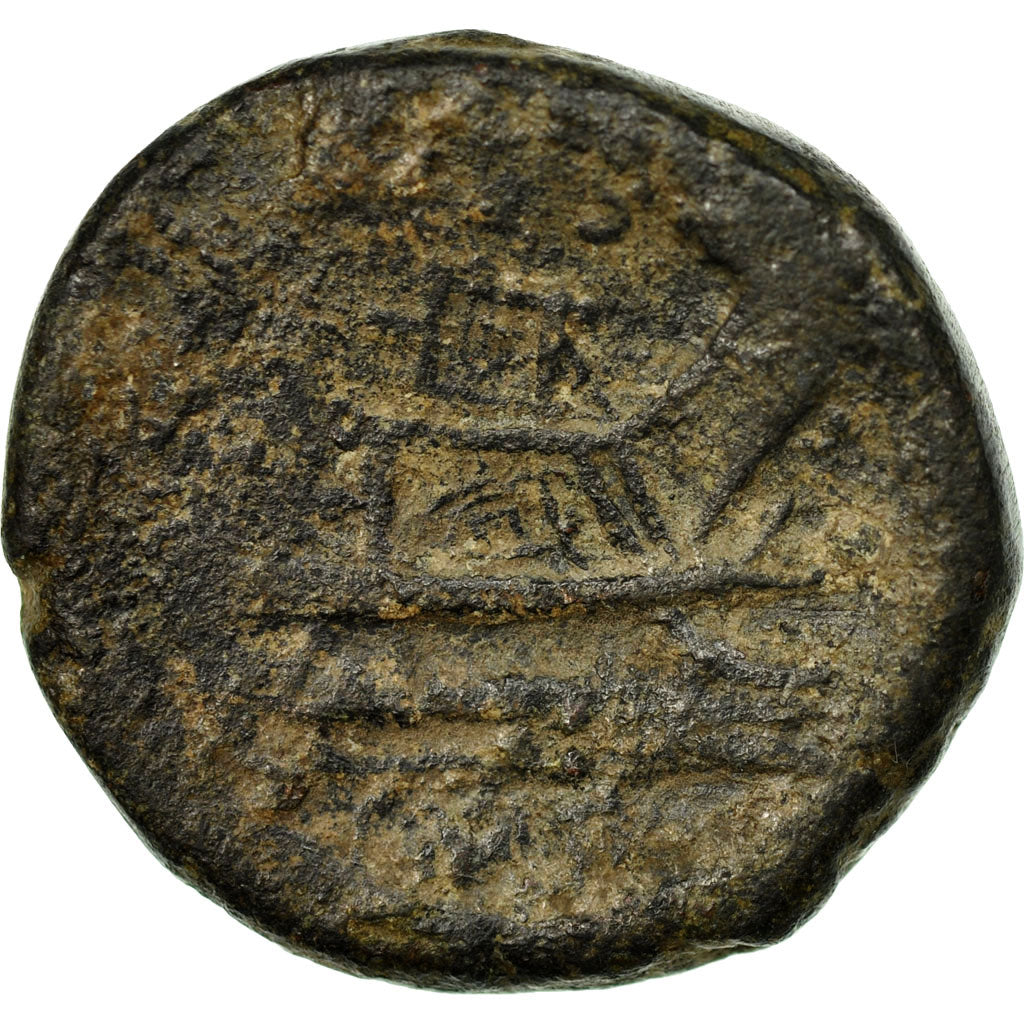 Coin, Sextus Pompey, As, 45 BC, Sicily, VF(20-25), Bronze, Crawford:479/1
