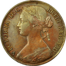Coin, Great Britain, Victoria, Penny, 1861, Extremely rare, AU(50-53), Bronze