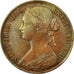 Coin, Great Britain, Victoria, Penny, 1861, Extremely rare, AU(50-53), Bronze