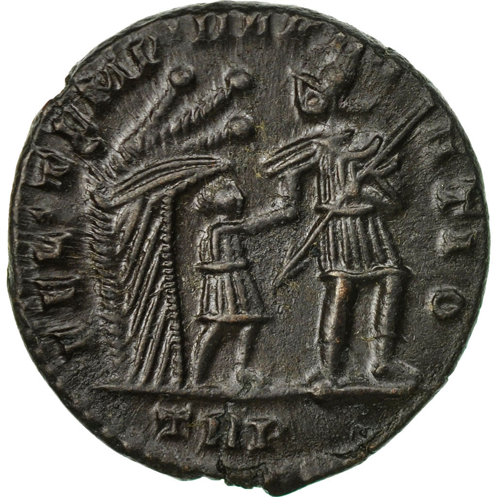 Coin, Constans, Maiorina, 348-350, Trier, MS(60-62), Bronze, RIC:222