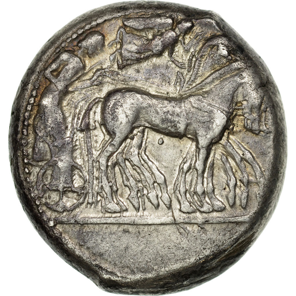 Coin, Sicily, Syracuse, Hieron I, Tetradrachm, EF(40-45), Silver, HGC:2-1307