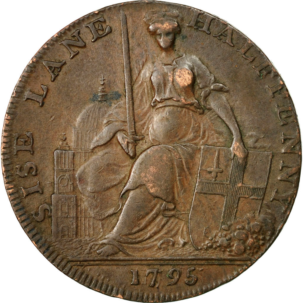 Moneta, Gran Bretagna, T & R Davidson, Halfpenny Token, 1795, Middlesex, BB