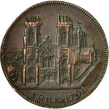 Coin, Great Britain, Yorkshire, Halfpenny Token, 1795, York, EF(40-45), Copper